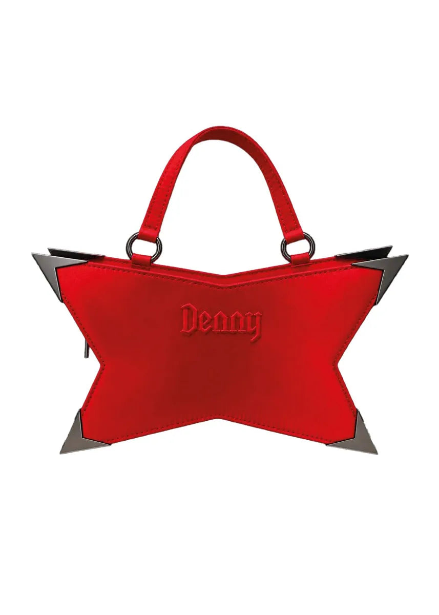 borsa a stella in raso denny rose, rosso, foto 1 di 3