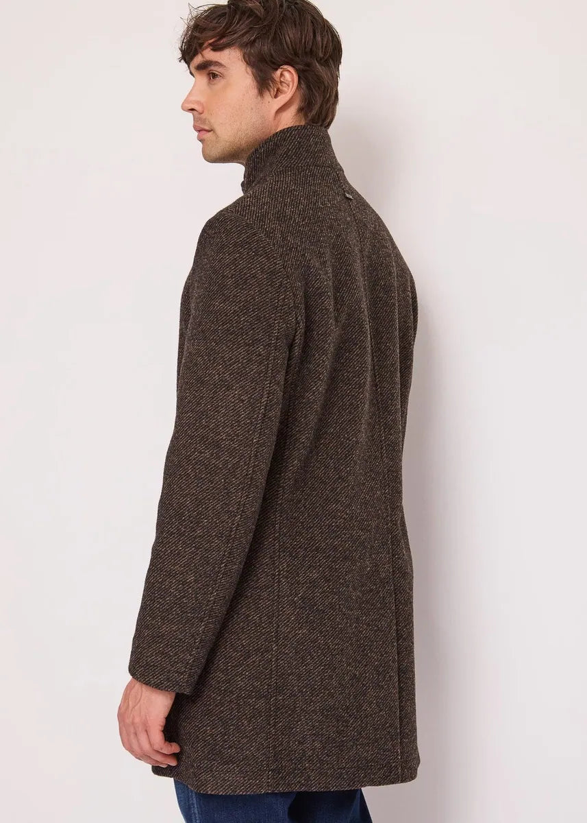 cappotto in panno gaudì, marrone, foto 2 di 4