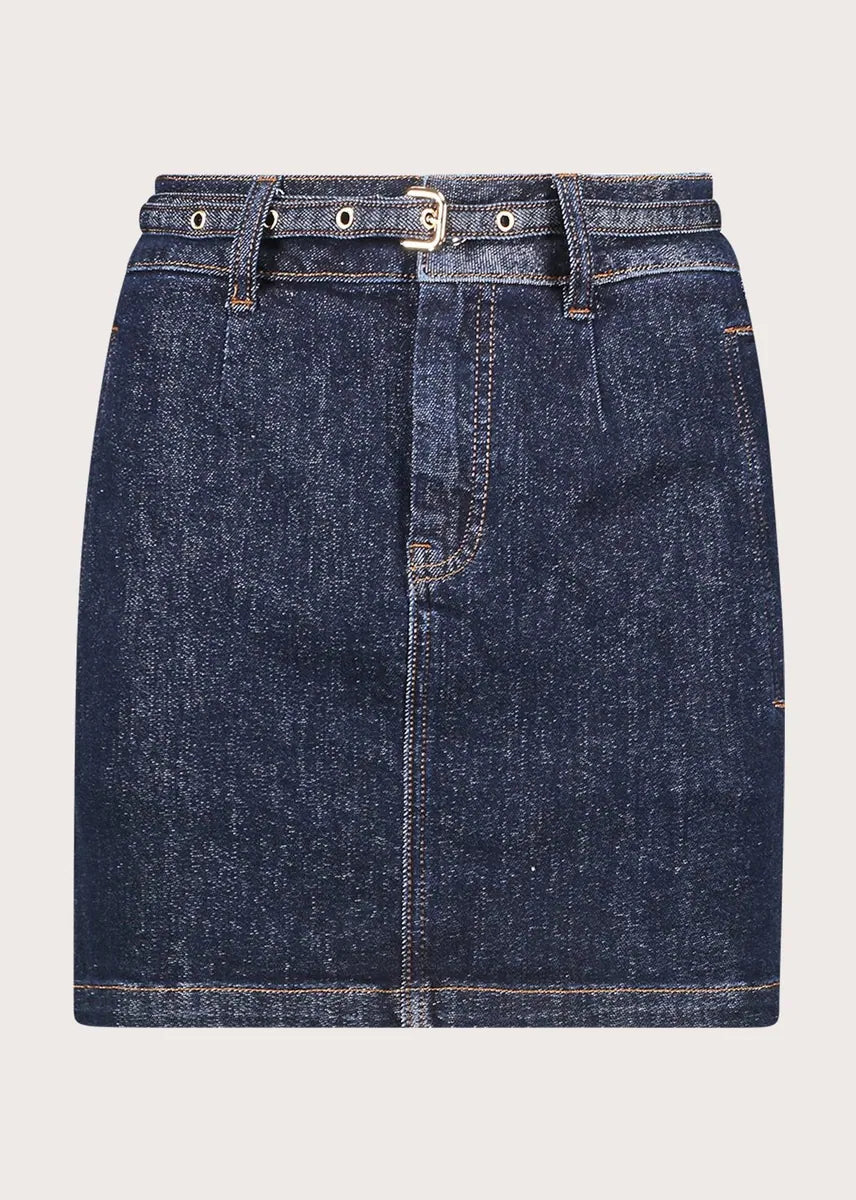 minigonna in denim con cintura gaudì, blu, foto 1 di 4