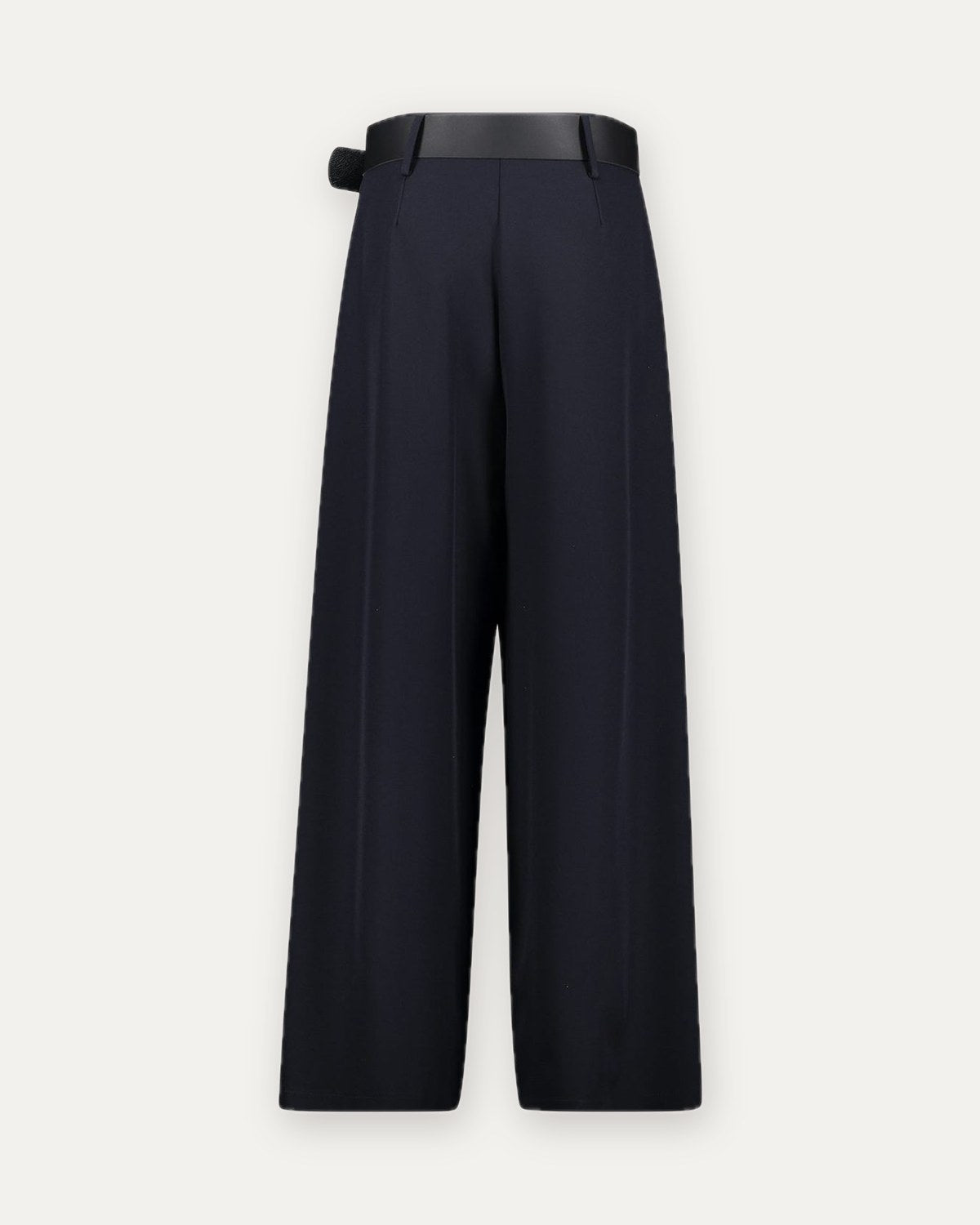 pantalone ampio con pieghe e cintura gaudì, blu notte, foto 2 di 2