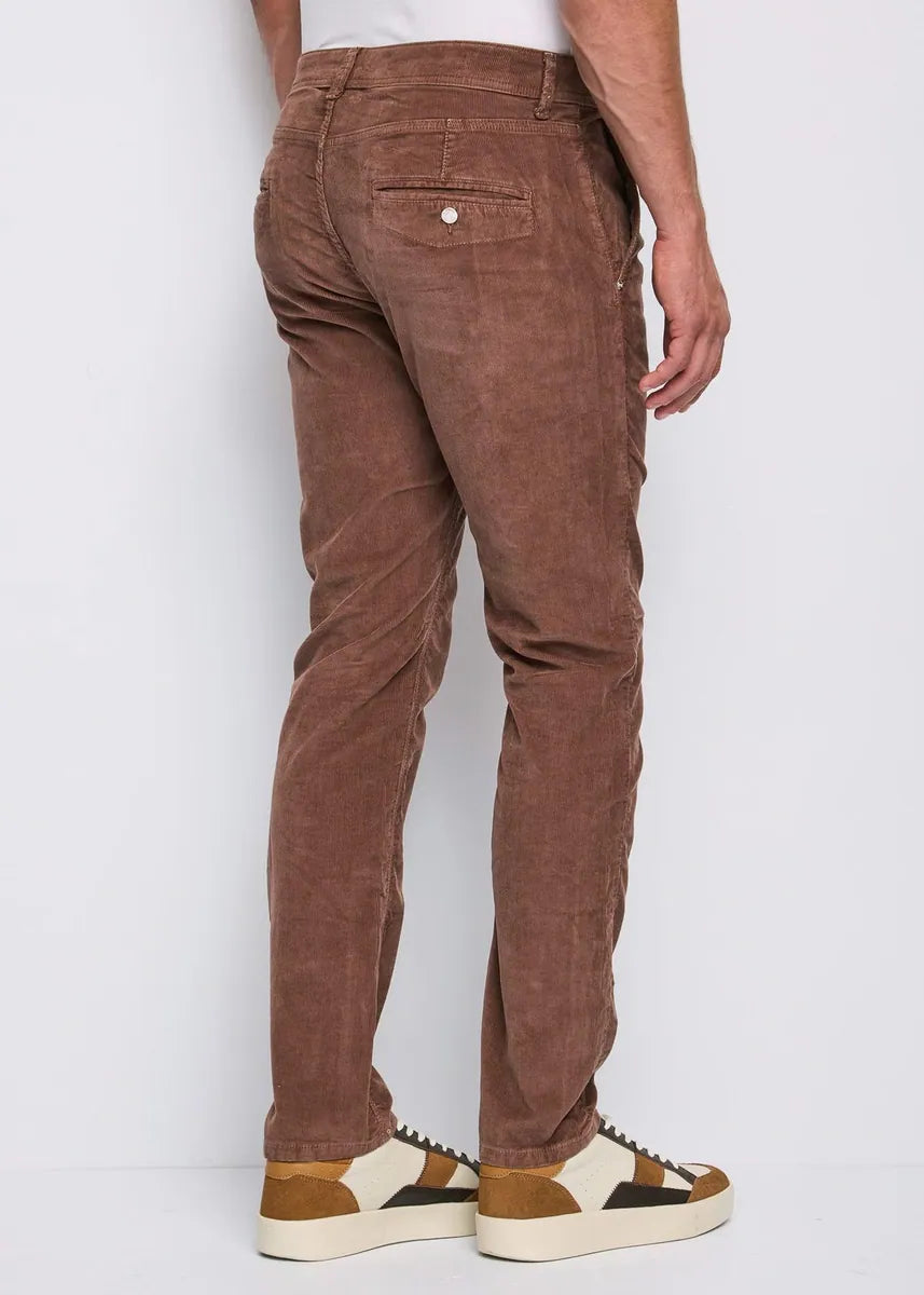 pantaloni in velluto elasticizzato gaudì, marrone, foto 2 di 4