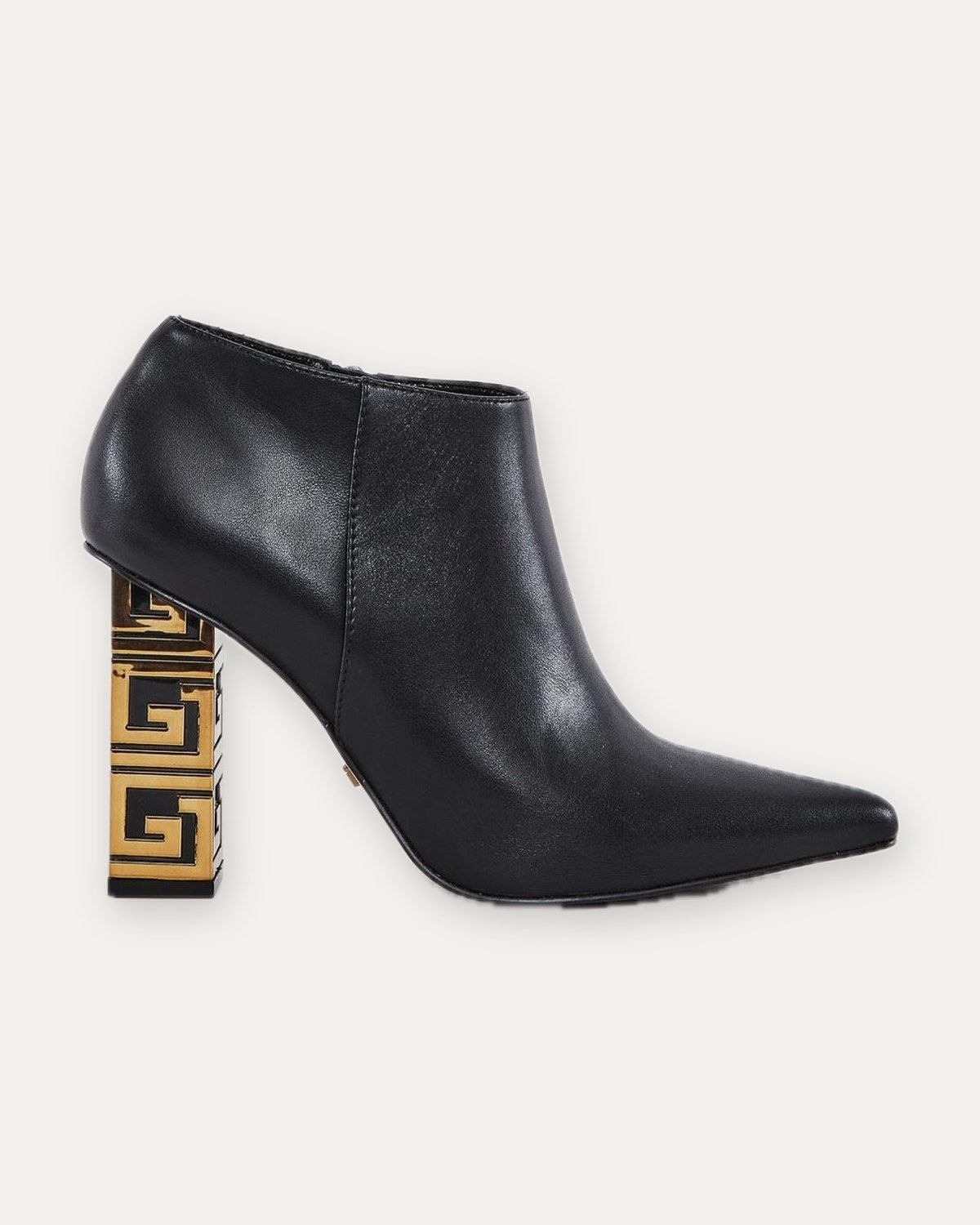 tronchetti a punta con tacco a greca gaudì, nero, foto 1 di 3