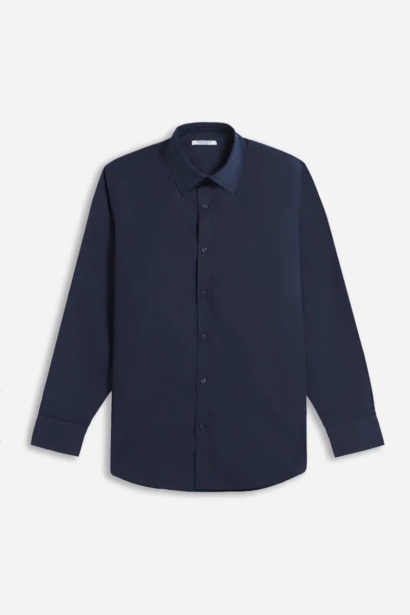 camicia basic con collo all'italiana sonny bono, indaco, foto 2 di 4