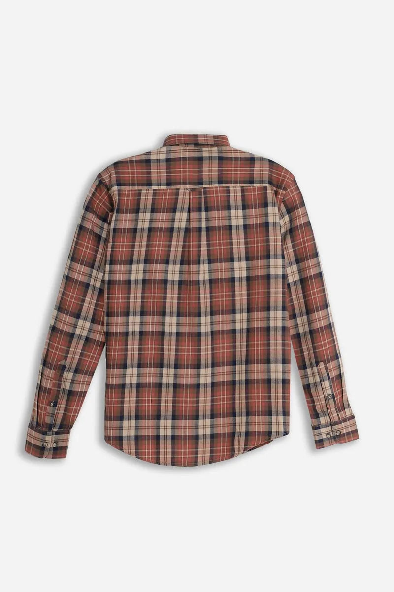 camicia a quadri in flanella sonny bono, coccio, foto 3 di 3