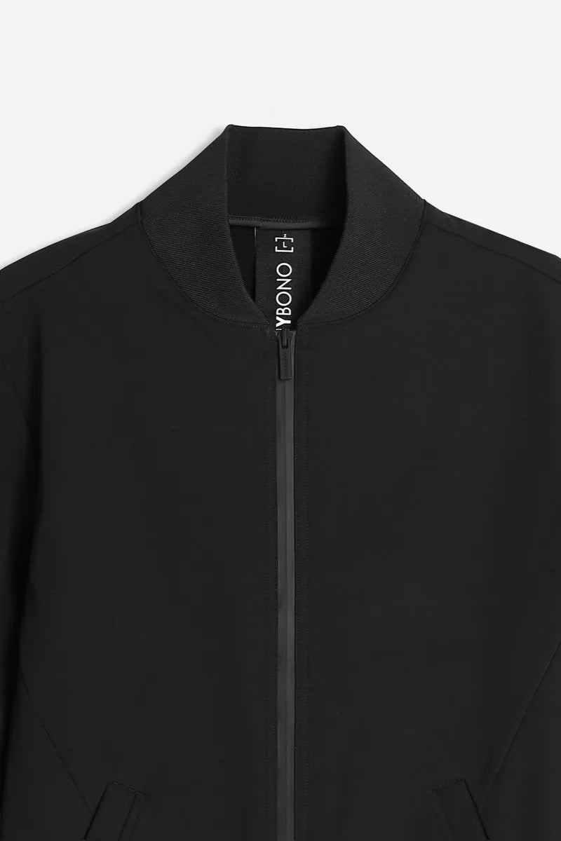 giubbotto bomber in softshell sonny bono, nero, foto 2 di 3