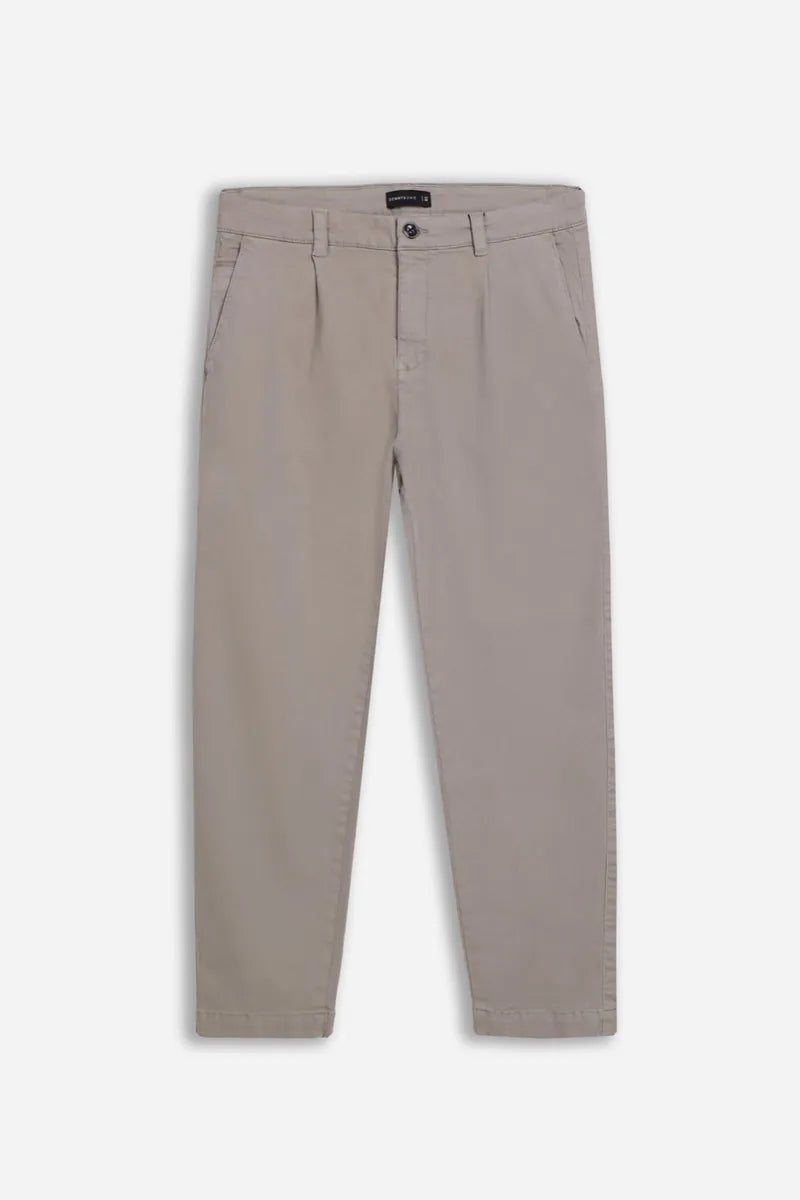 pantalone chino con pinces sonny bono, tortora, foto 1 di 4