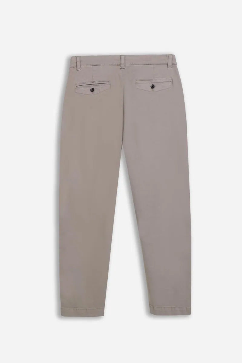 pantalone chino con pinces sonny bono, tortora, foto 3 di 4