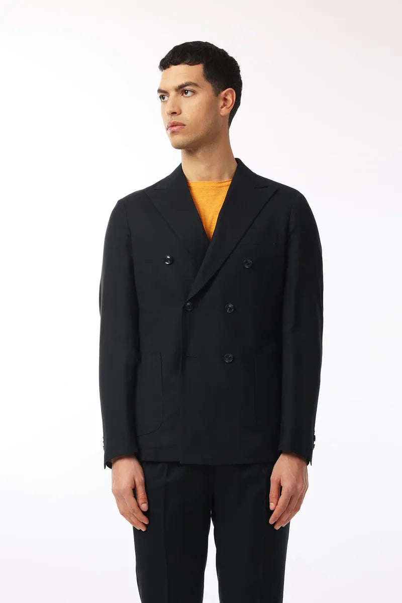 abito con giacca doppiopetto sorbino, blu navy, foto 4 di 4