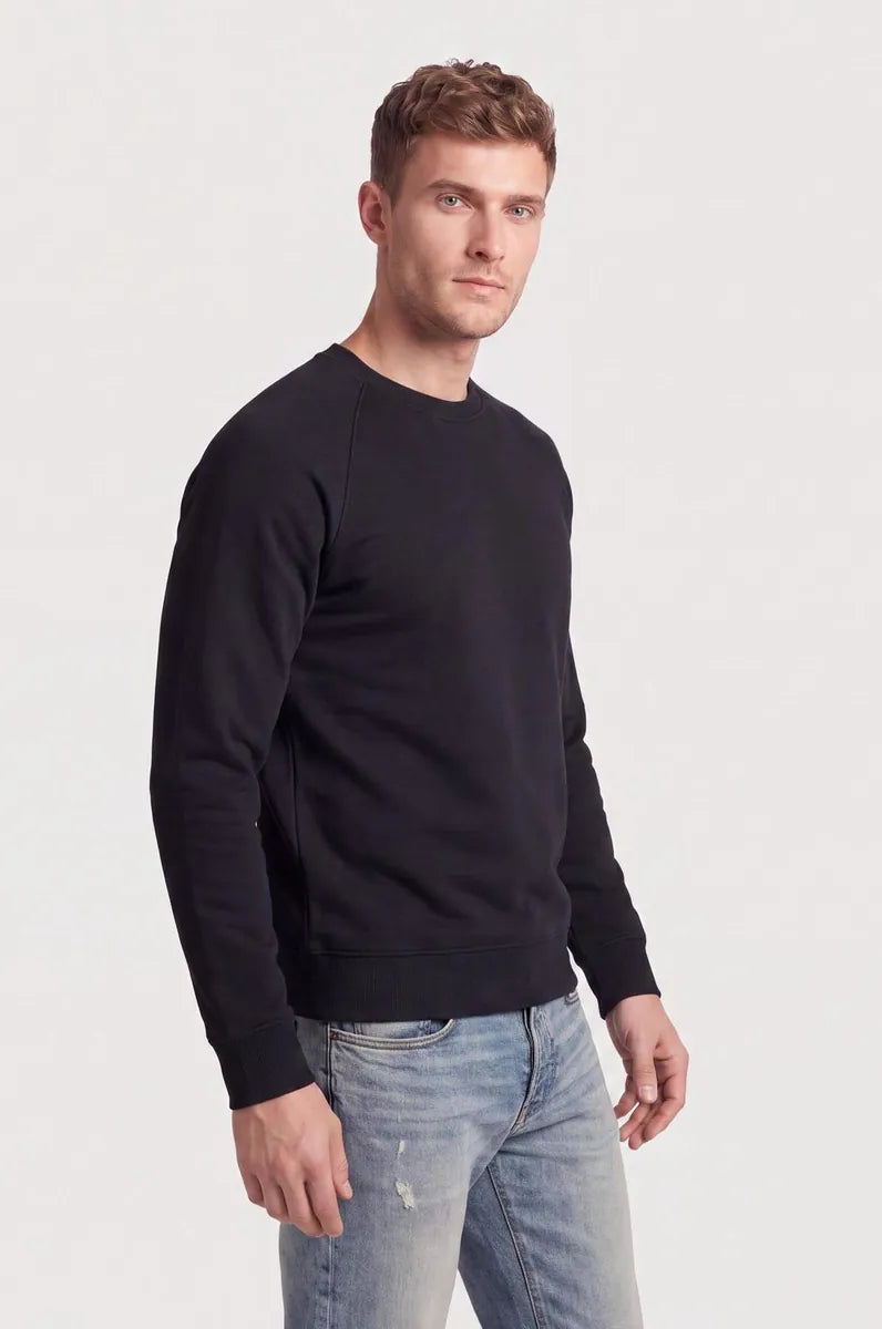 felpa girocollo raglan sorbino, nero, foto 2 di 4