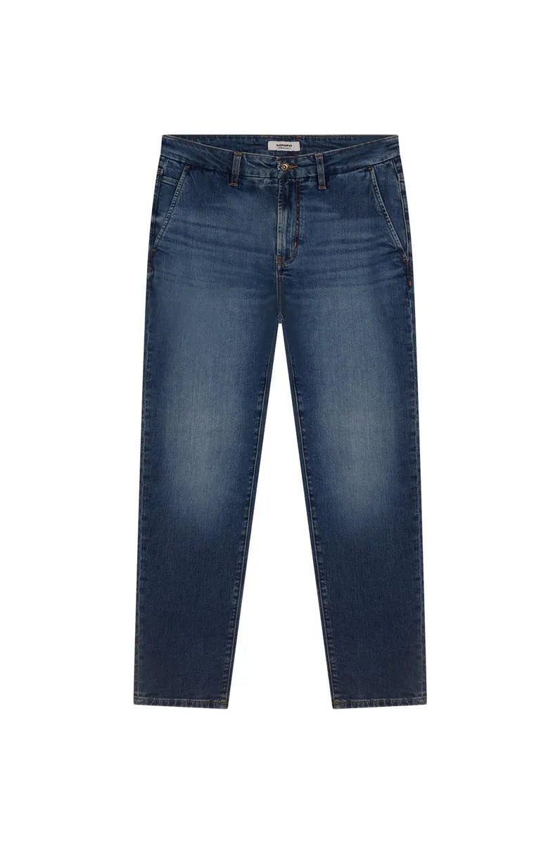 jeans chino slim fit lavaggio scuro sorbino, blu scuro, foto 1 di 2