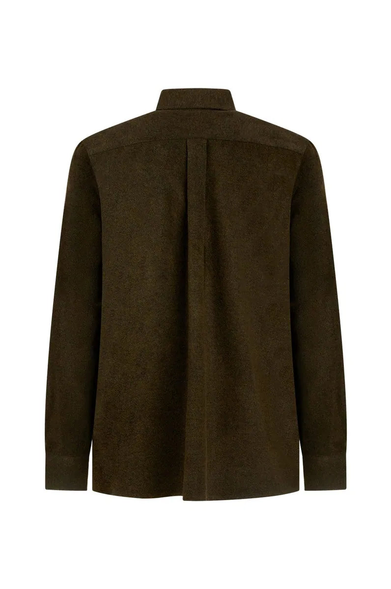 overshirt con doppia tasca sorbino, muschio, foto 2 di 2