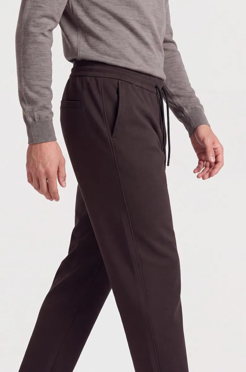 pantaloni jogger tecnici con zip sorbino, piombo, foto 4 di 4