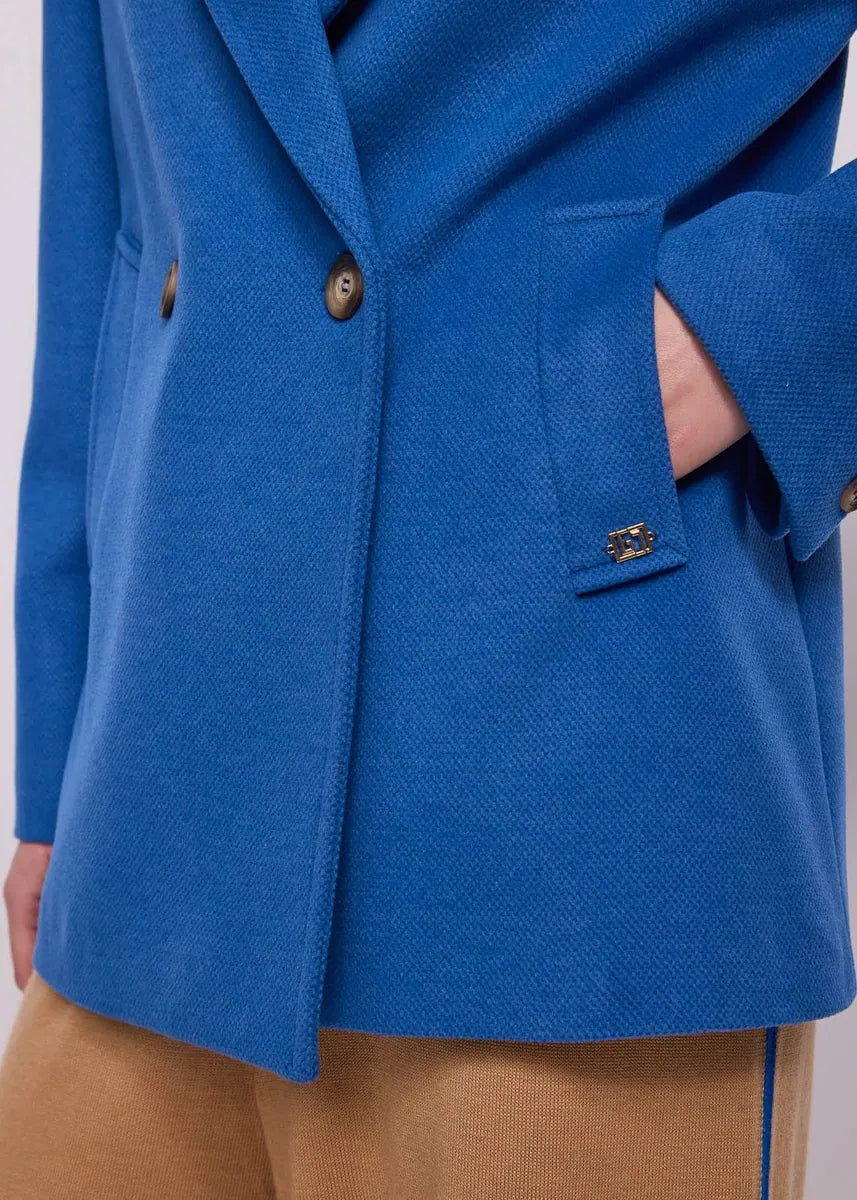caban con collo a revers gaudì, blu, foto 4 di 4