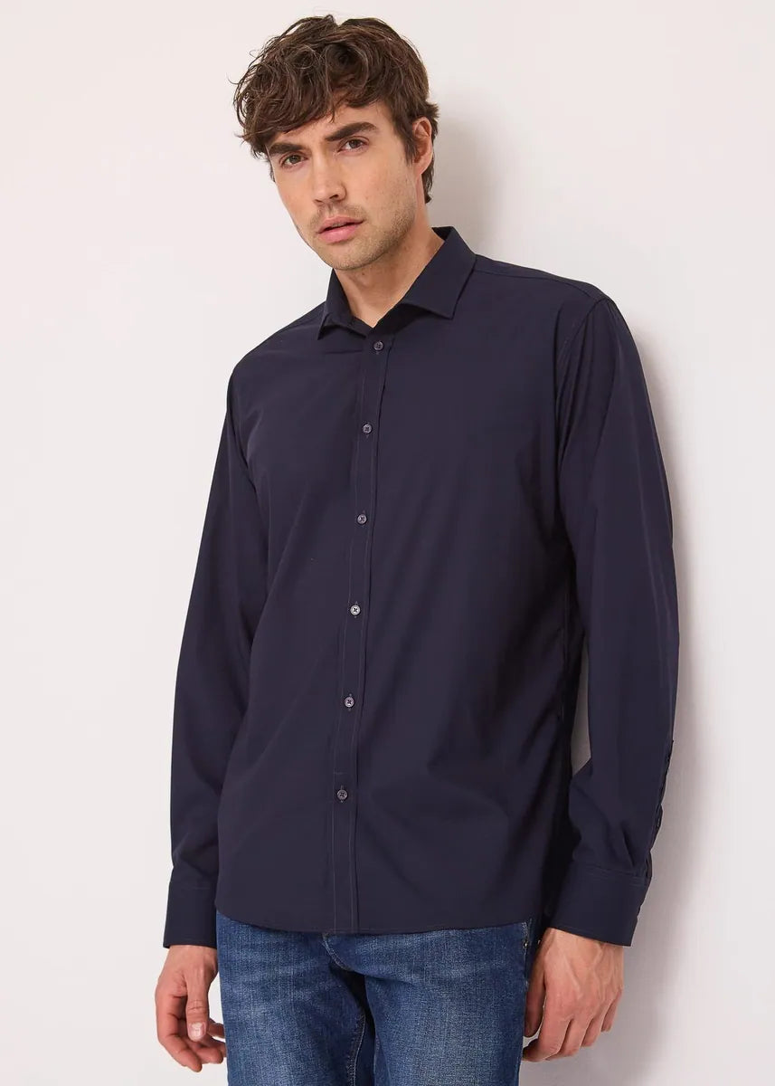 camicia con colletto alla francese gaudì, blu, foto 1 di 3