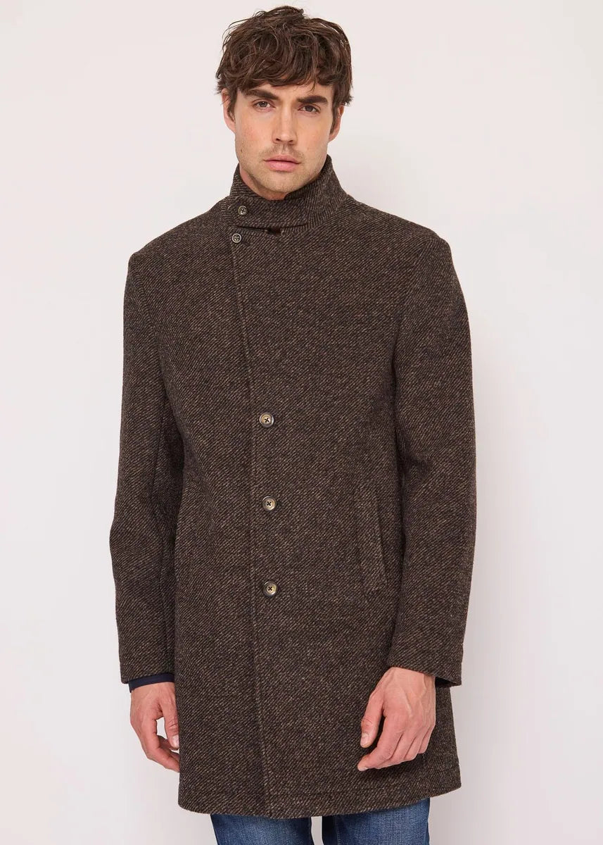 cappotto in panno gaudì, marrone, foto 1 di 4