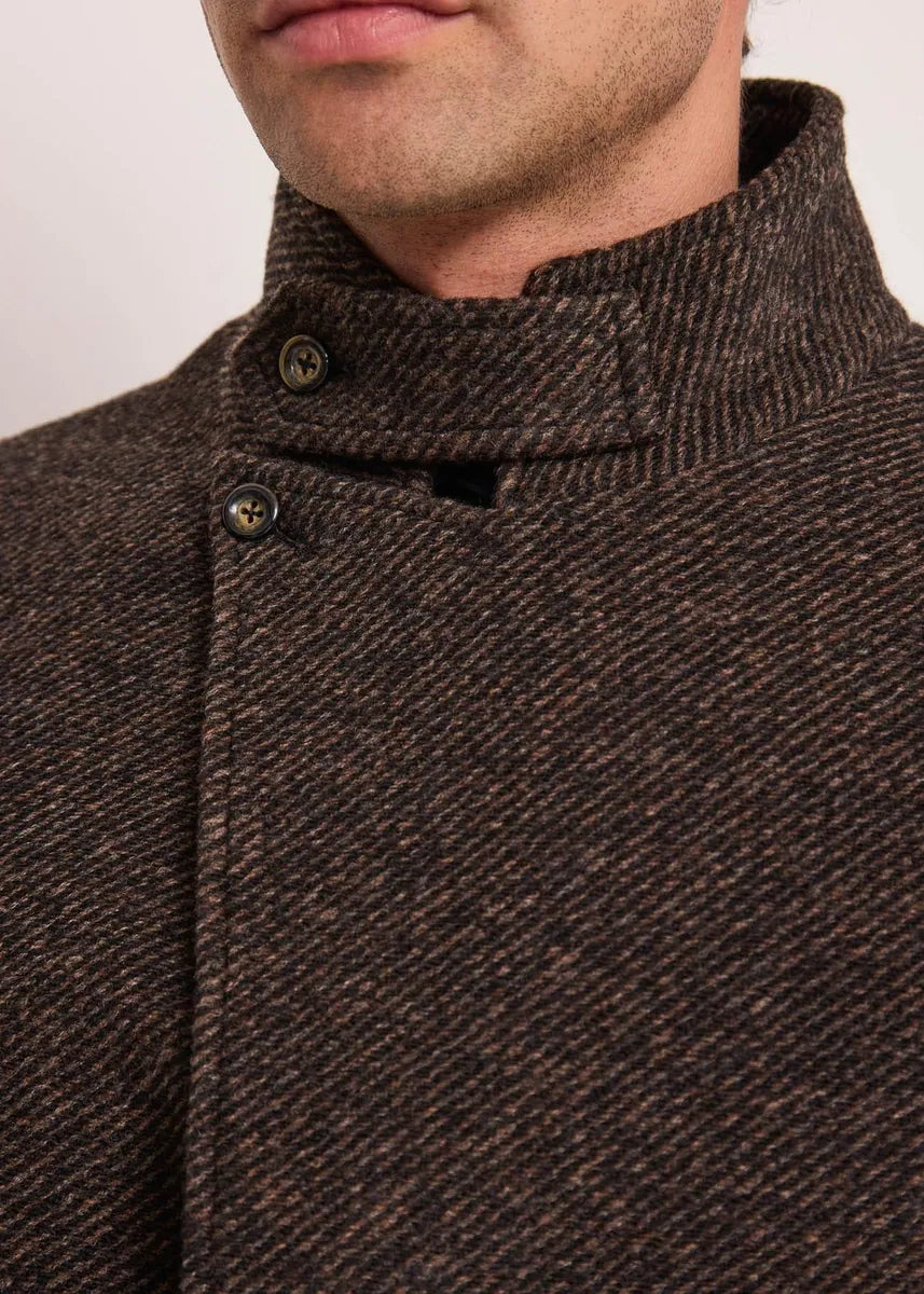 cappotto in panno gaudì, marrone, foto 3 di 4