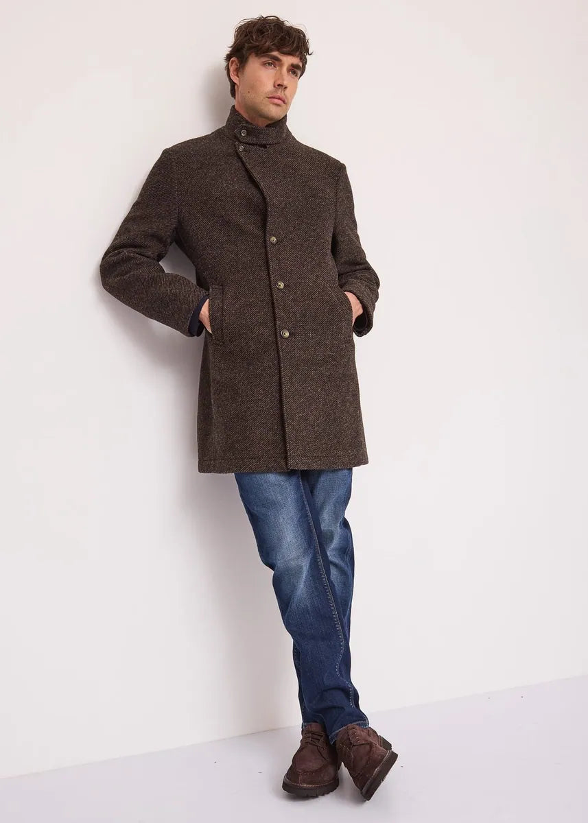 cappotto in panno gaudì, marrone, foto 4 di 4