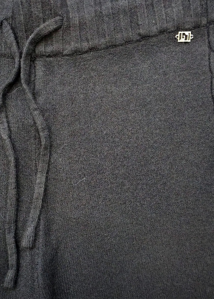pantaloni in maglia con coulisse gaudì, nero, foto 3 di 3