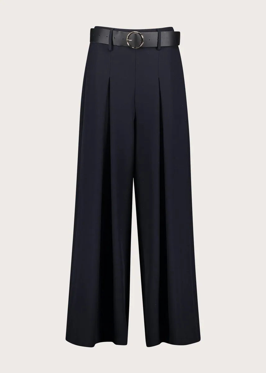 pantaloni a palazzo con cintura gaudì, blu, foto 1 di 4