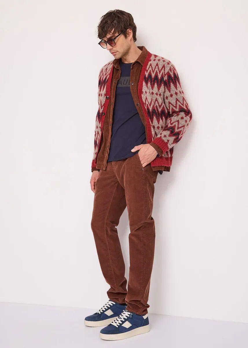 pantaloni in velluto elasticizzato gaudì, marrone, foto 4 di 4