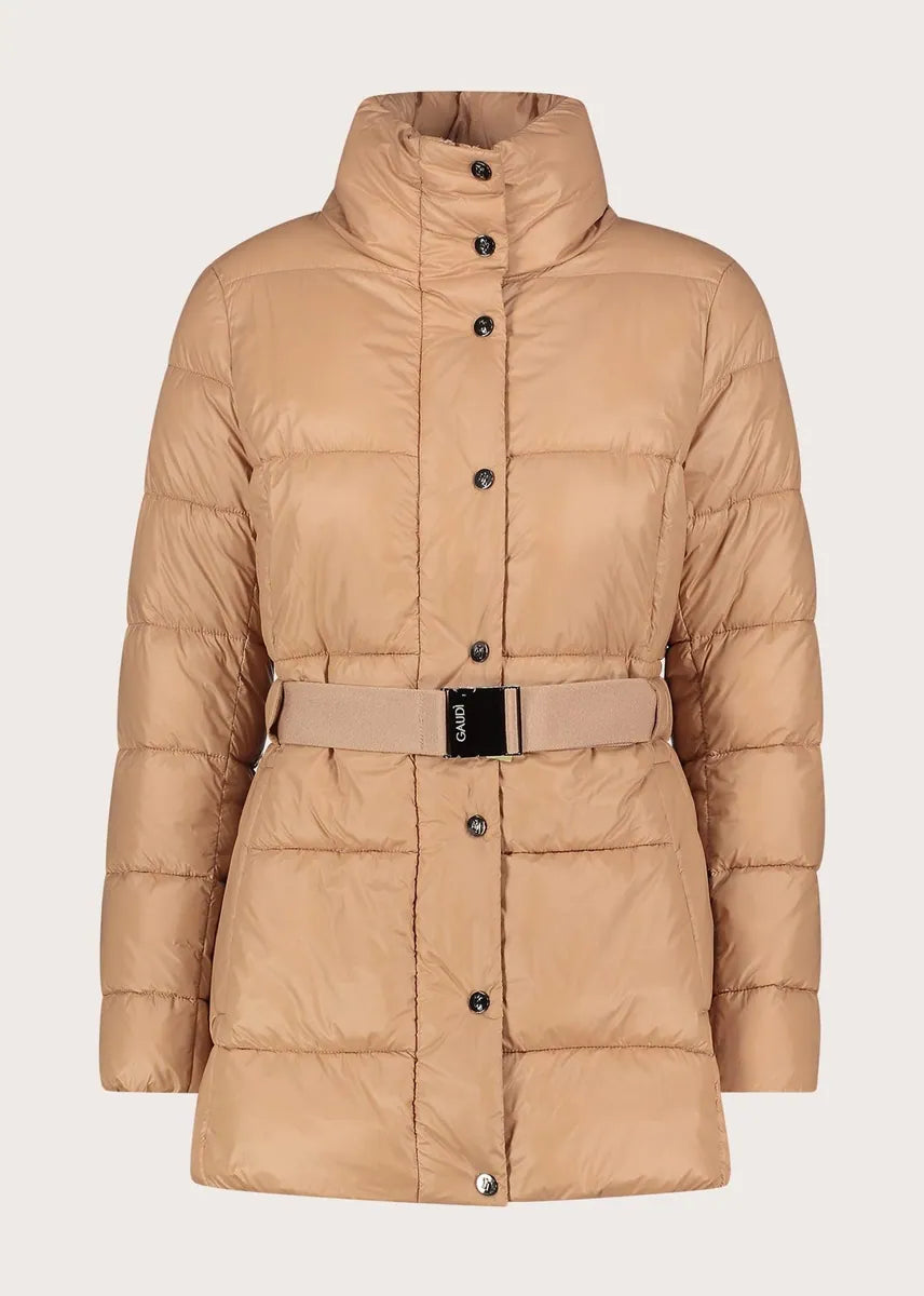 piumino con cintura gaudì, beige, foto 1 di 4
