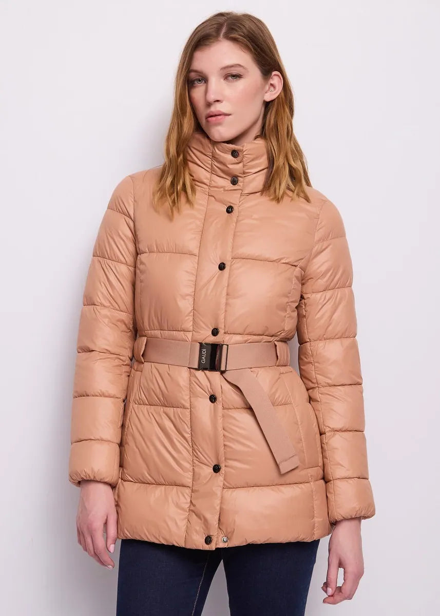 piumino con cintura gaudì, beige, foto 2 di 4