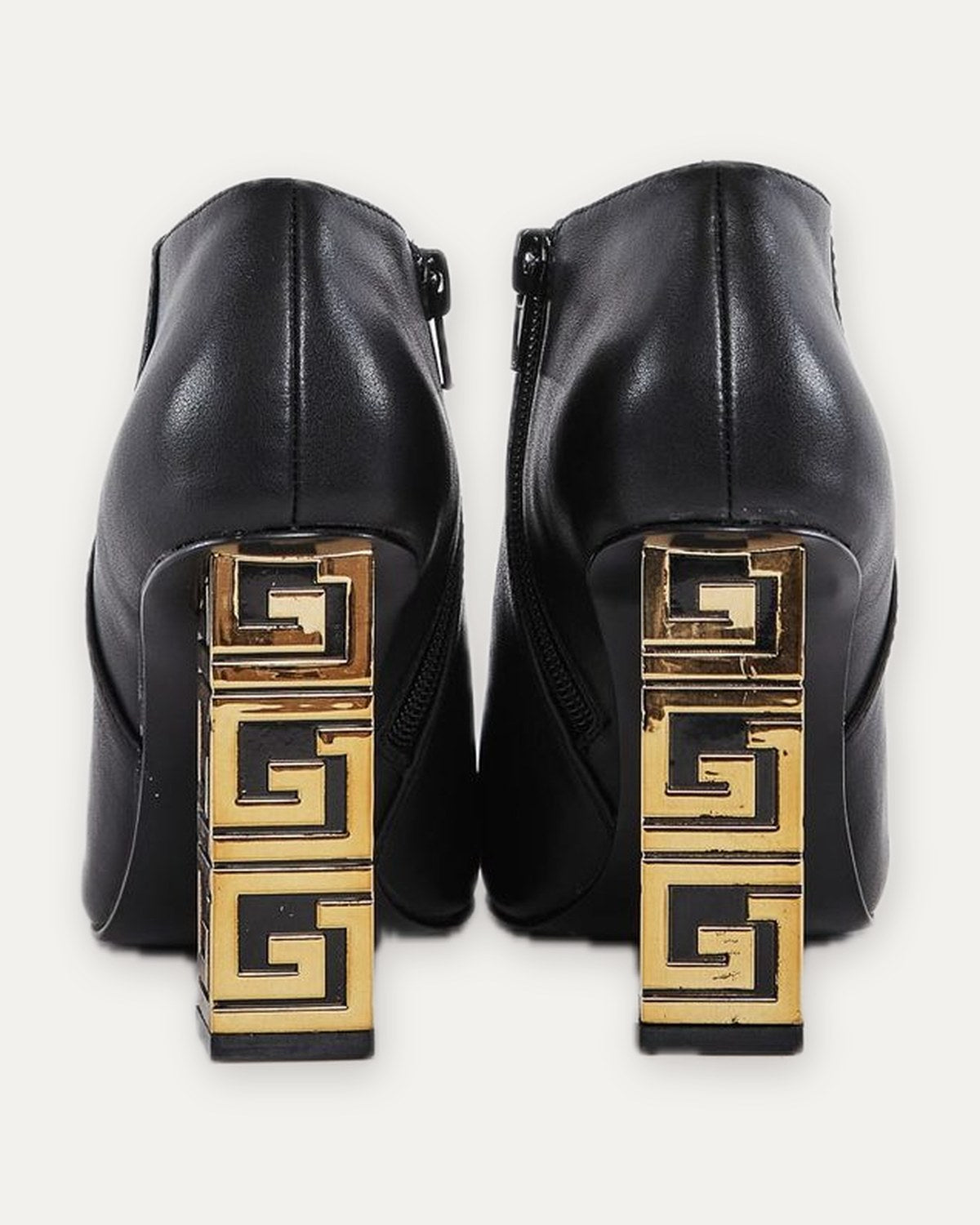 tronchetti a punta con tacco a greca gaudì, nero, foto 3 di 3