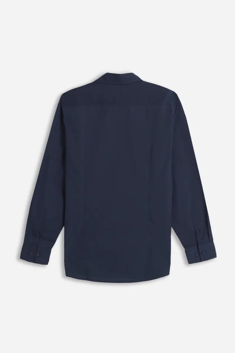 camicia basic con collo all'italiana sonny bono, indaco, foto 4 di 4