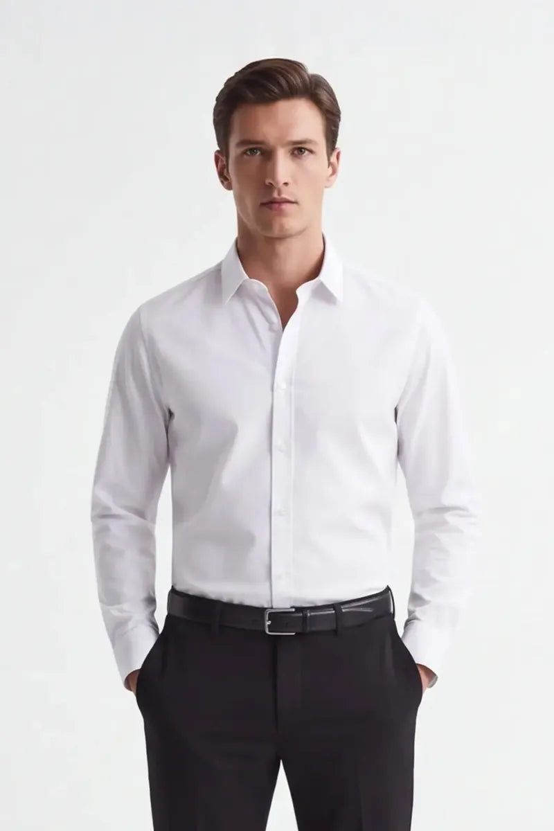 camicia basic stretch sonny bono, bianco, foto 1 di 4