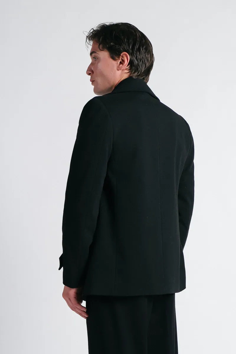 cappotto doppiopetto nero sonny bono, nero, foto 4 di 4
