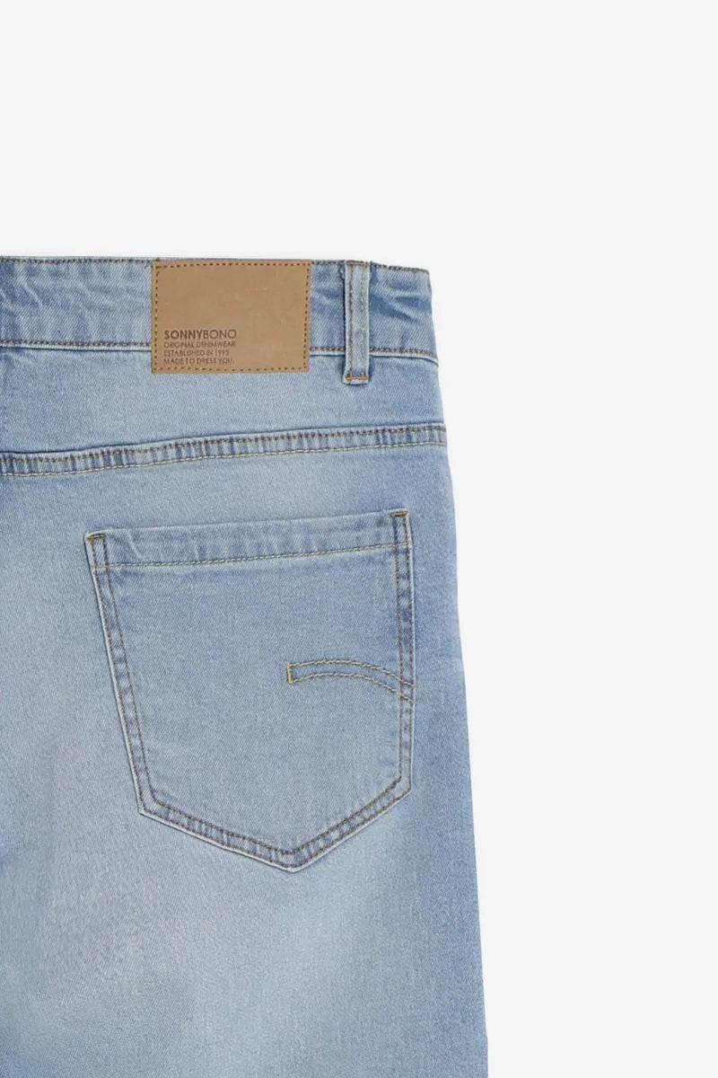 jeans slim fit sonny bono, celeste, foto 4 di 4