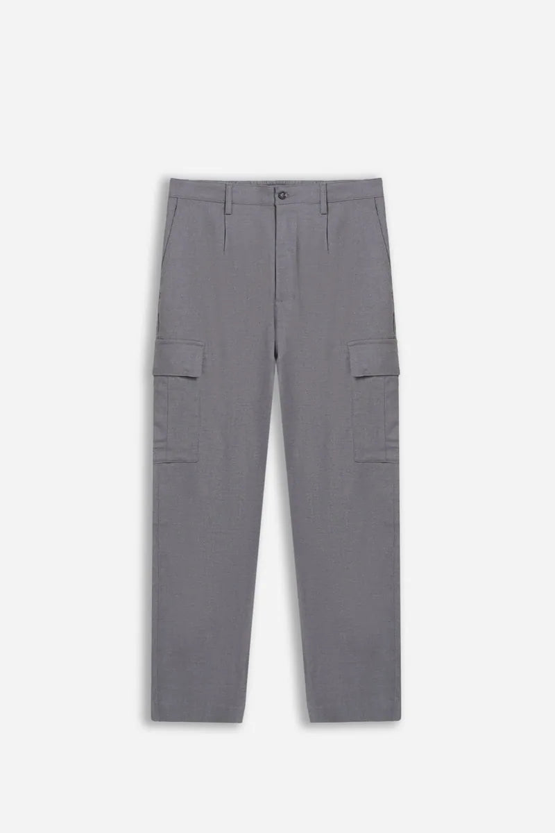 pantalone jogger con tasconi ed elastico in vita sonny bono, grigio medio, foto 1 di 4