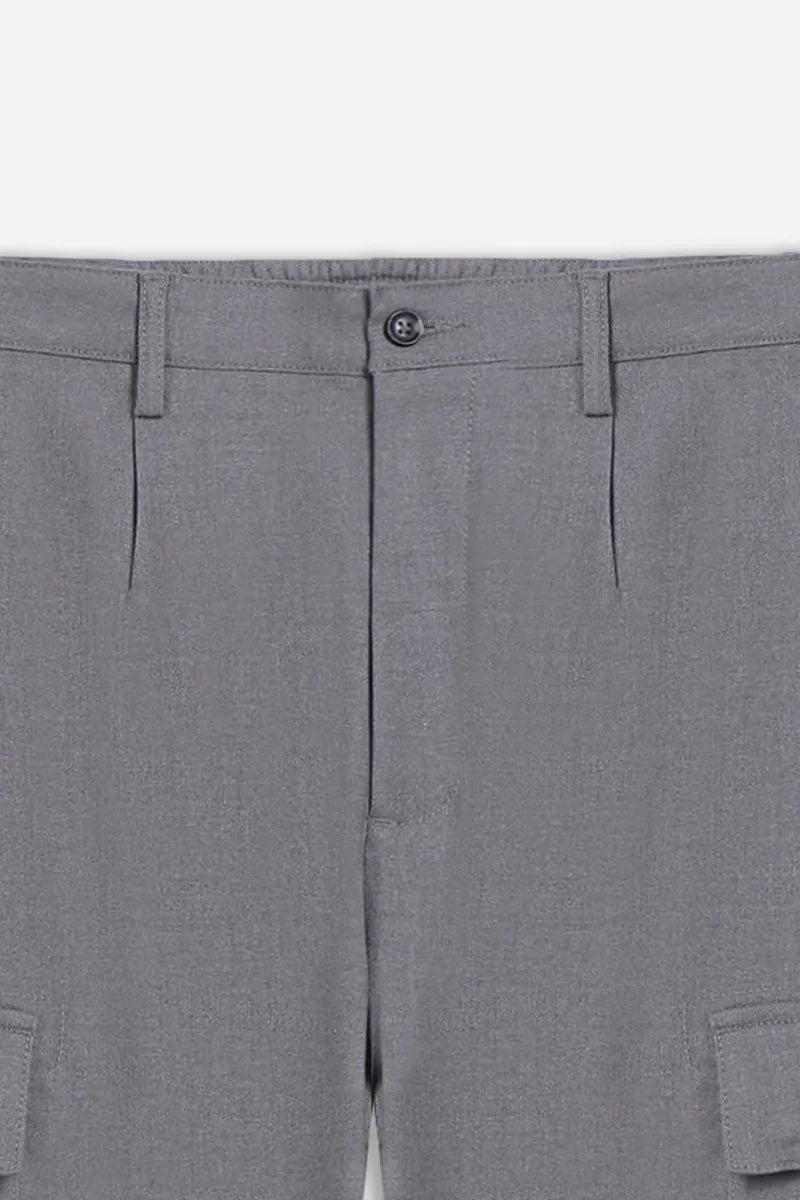 pantalone jogger con tasconi ed elastico in vita sonny bono, grigio medio, foto 2 di 4