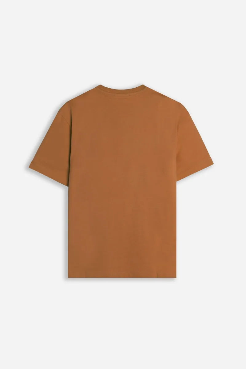 t-shirt girocollo basic con dettaglio sonny bono, cognac, foto 3 di 3