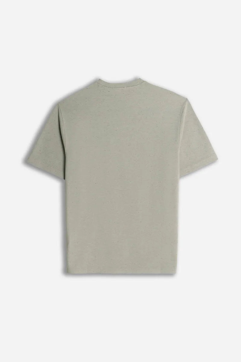 t-shirt girocollo in jersey effetto fiammato sonny bono, verde muschio, foto 3 di 3