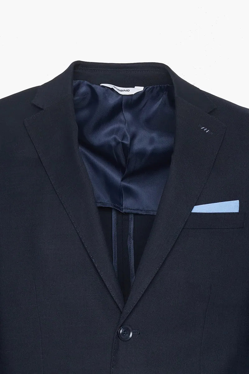 abito classico con giacca a due bottoni sorbino, blu navy, foto 3 di 4