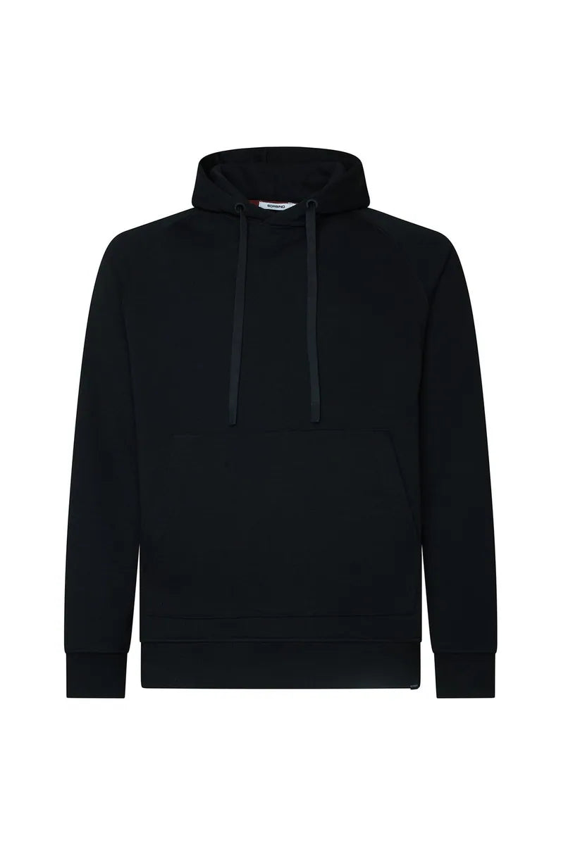 felpa con cappuccio raglan sorbino, nero, foto 1 di 4