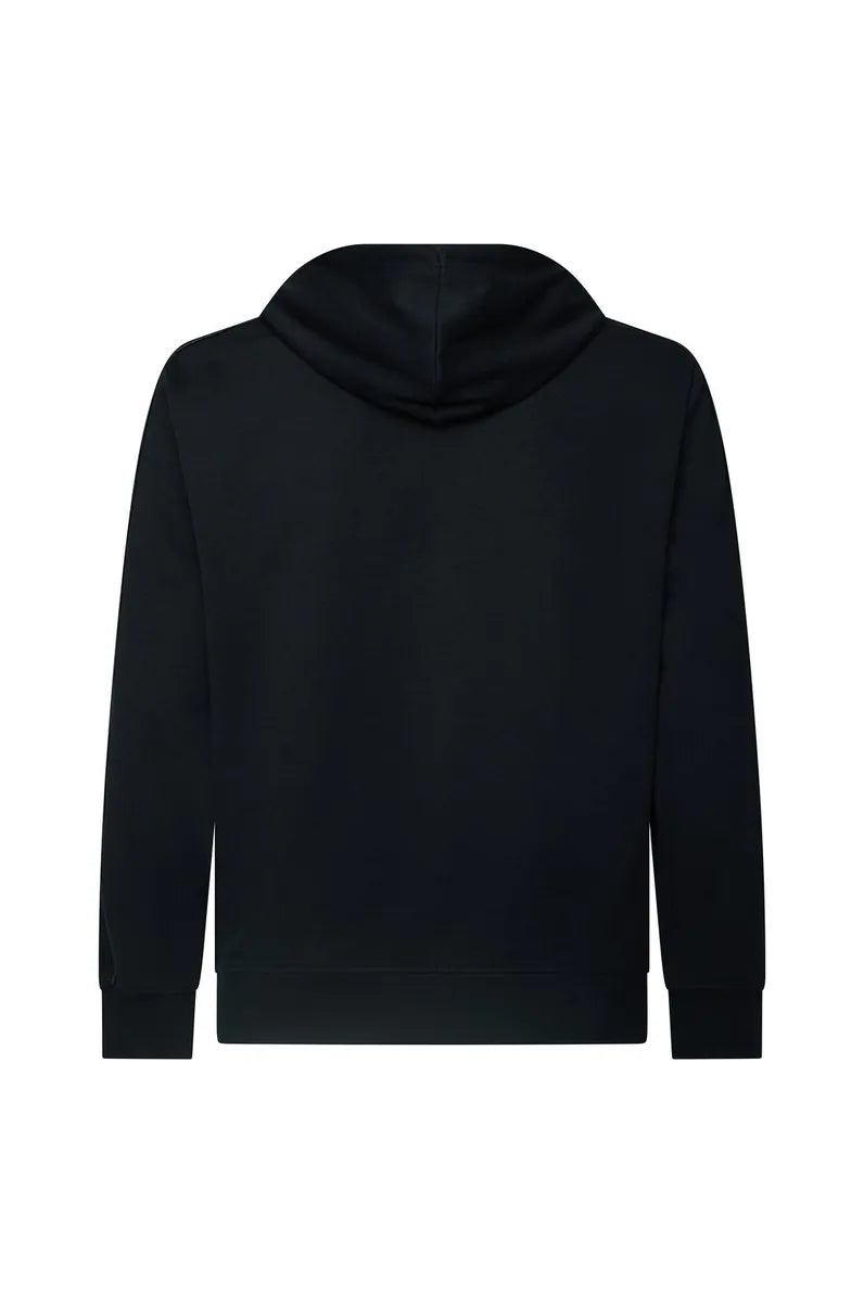 felpa con zip, cappuccio e bande laterali sorbino, nero, foto 4 di 4