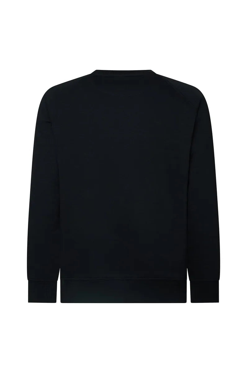 felpa girocollo raglan sorbino, nero, foto 1 di 4