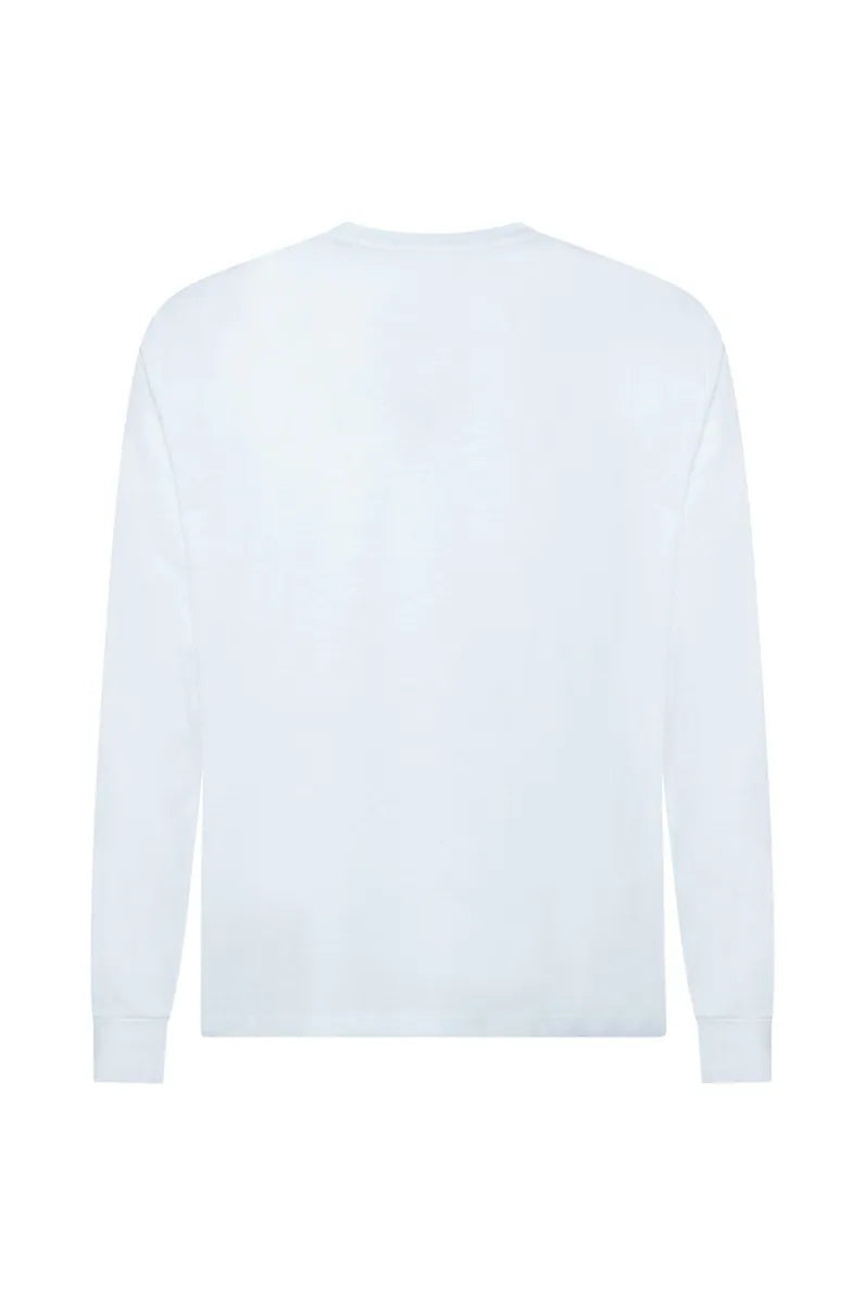 t-shirt girocollo a manica lunga sorbino, bianco, foto 4 di 4